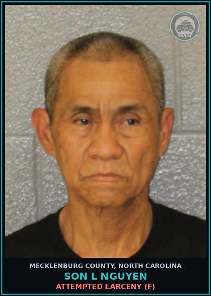 CCW arrest card for SON L NGUYEN in Mecklenburg County: FELONY CONSPIRACY