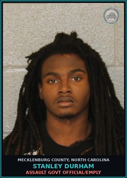 CCW arrest card for STANLEY DURHAM in Mecklenburg County: RESISTING PUBLIC OFFICER