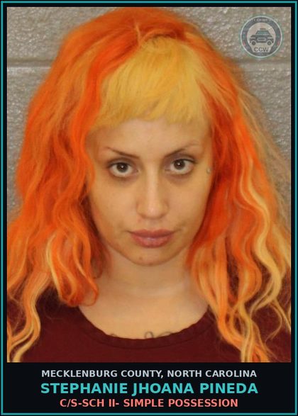 CCW arrest card for STEPHANIE JHOANA PINEDA in Mecklenburg County: DWLR NOT IMPAIRED REV