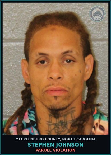 CCW arrest card for STEPHEN JOHNSON in Mecklenburg County: Parole Violation