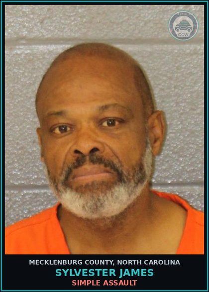 CCW arrest card for SYLVESTER JAMES in Mecklenburg County: COMMUNICATING THREATS