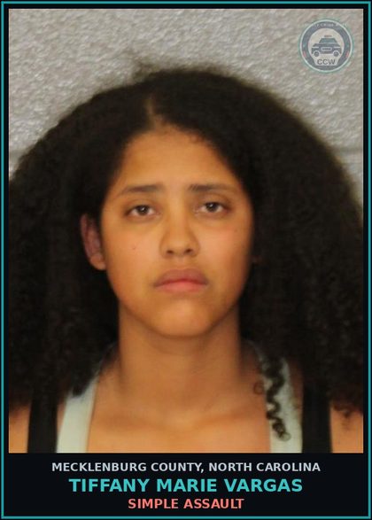 CCW arrest card for TIFFANY MARIE VARGAS in Mecklenburg County: MISD CRIME OF DOM VIOLENCE