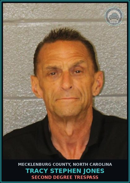 CCW arrest card for TRACY STEPHEN JONES in Mecklenburg County: BREAKING OR ENTERING (M)