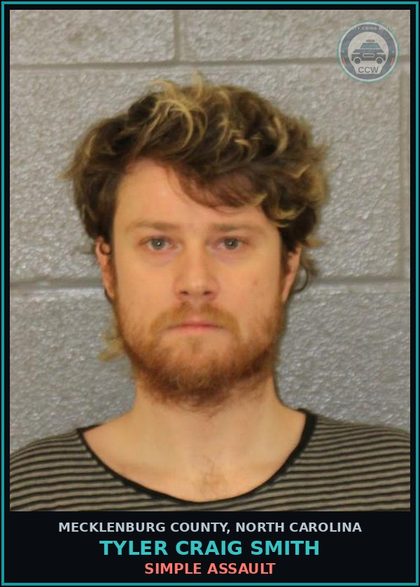 CCW arrest card for TYLER CRAIG SMITH in Mecklenburg County: SIMPLE ASSAULT