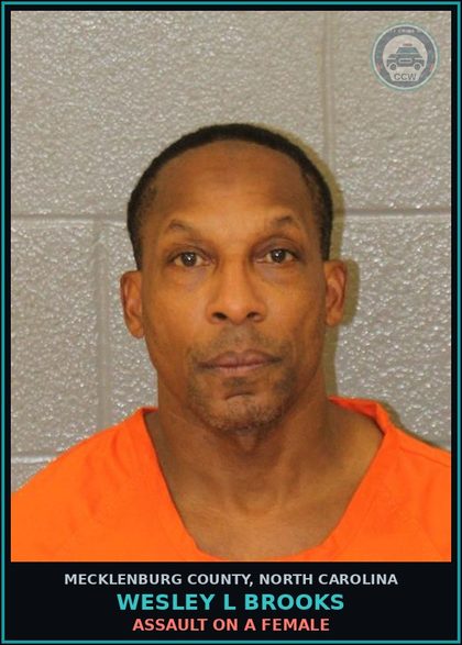 CCW arrest card for WESLEY L BROOKS in Mecklenburg County: NONSUPPORT chld