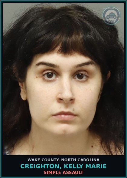 CCW arrest card for Creighton, Kelly Marie in Wake County: MISD CRIME OF DOM VIOLENCE