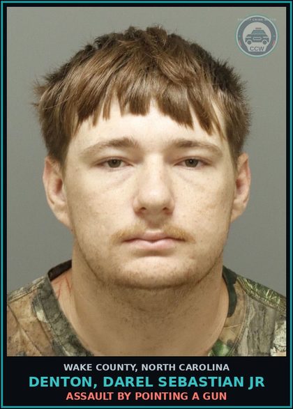 CCW arrest card for Denton, Darel Sebastian Jr in Wake County: AWDW SERIOUS INJURY