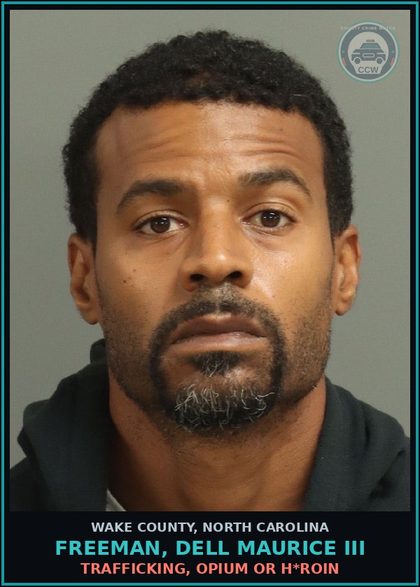 CCW arrest card for Freeman, Dell Maurice Iii in Wake County: CARRYING CONCEALED WEAPON