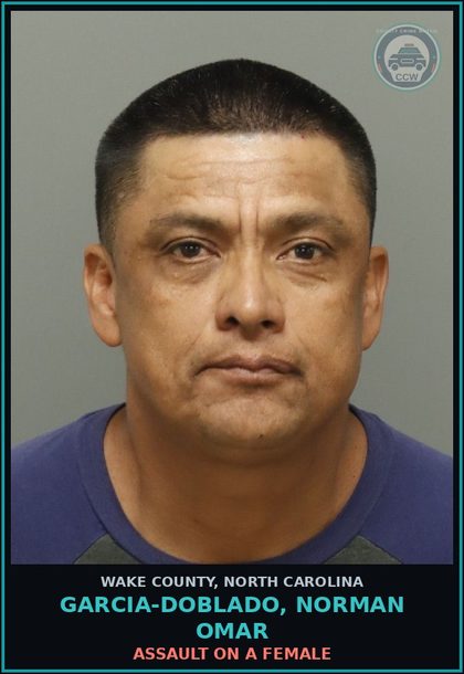 CCW arrest card for Garcia-Doblado, Norman Omar in Wake County: COMMUNICATING THREATS