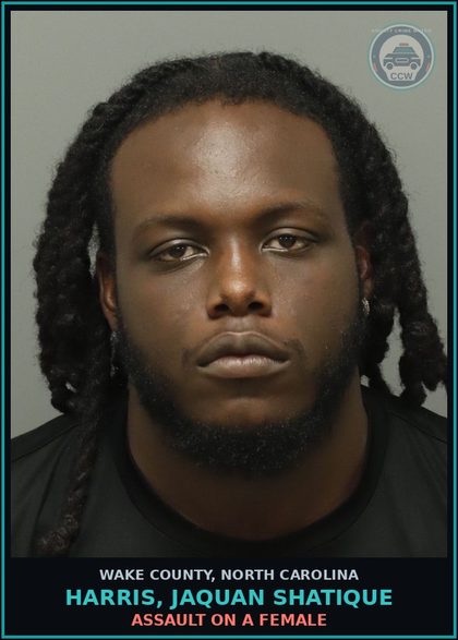 CCW arrest card for Harris, Jaquan Shatique in Wake County: MISD CRIME OF DOM VIOLENCE