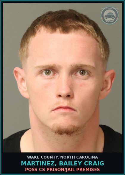 CCW arrest card for Martinez, Bailey Craig in Wake County: ATT OBTAIN PROP FALSE PRETENSE