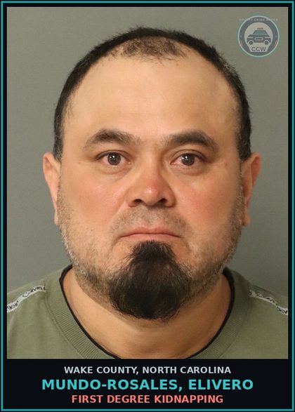 CCW arrest card for Mundo-Rosales, Elivero in Wake County: FIRST DEGREE KIDNAPPING