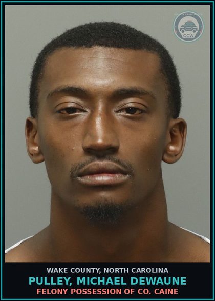 CCW arrest card for Pulley, Michael Dewaune in Wake County: SECOND DEGREE TRESPASS