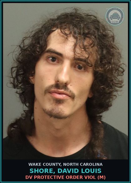 CCW arrest card for Shore, David Louis in Wake County: POSSESS DRUG PARAPHERNALIA