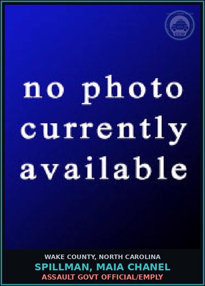 CCW arrest card for Spillman, Maia Chanel in Wake County: MAL CONDUCT BY PRISONER/THROW