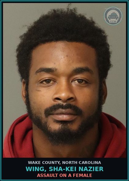 CCW arrest card for Wing, Sha-Kei Nazier in Wake County: MISD CRIME OF DOM VIOLENCE