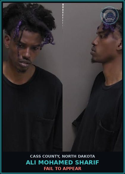 CCW arrest card for Ali Mohamed Sharif in Cass County: FAIL TO APPEAR