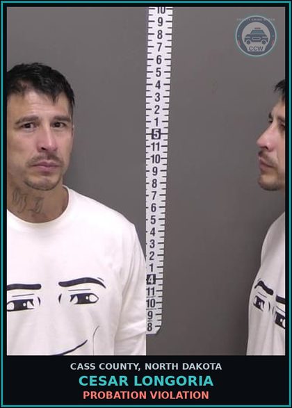 CCW arrest card for Cesar Longoria in Cass County: PROBATION VIOLATION