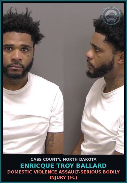 CCW arrest card for Enricque Troy Ballard in Cass County: Theft-Take-$500-$1,000 (Theft from MV) (MA)