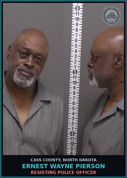 CCW arrest card for Ernest Wayne Pierson in Cass County: RESISTING POLICE OFFICER
