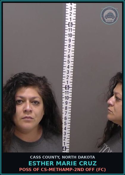 CCW arrest card for Esther Marie Cruz in Cass County: DUI-Refusal-1st off (MB)