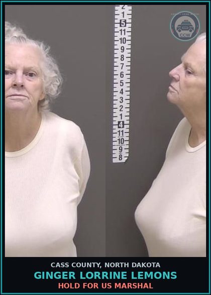 CCW arrest card for Ginger Lorrine Lemons in Cass County: HOLD FOR US MARSHAL