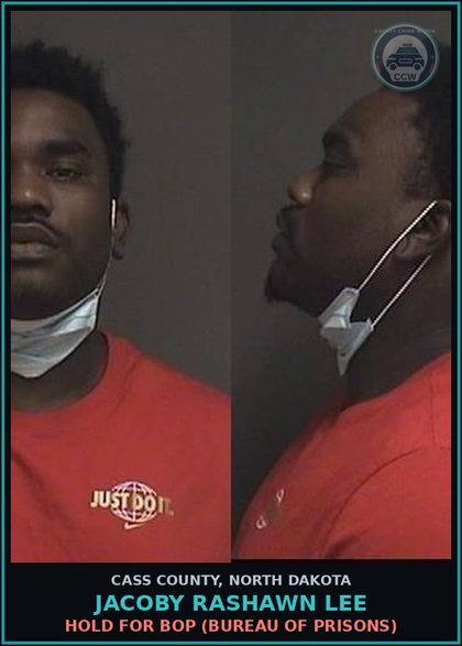CCW arrest card for Jacoby Rashawn Lee in Cass County: HOLD FOR BOP (Bureau of Prisons)