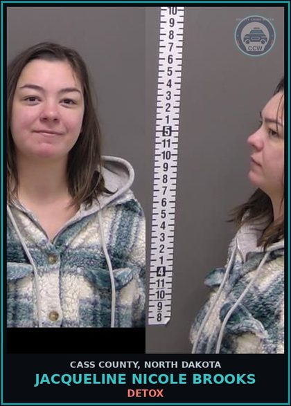 CCW arrest card for Jacqueline Nicole Brooks in Cass County: DETOX