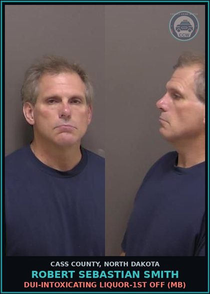 CCW arrest card for Robert Sebastian Smith in Cass County: DUI-Intoxicating liquor-1st off (MB)