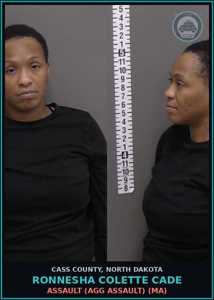 CCW arrest card for Ronnesha Colette Cade in Cass County: Assault (Agg Assault) (MA)