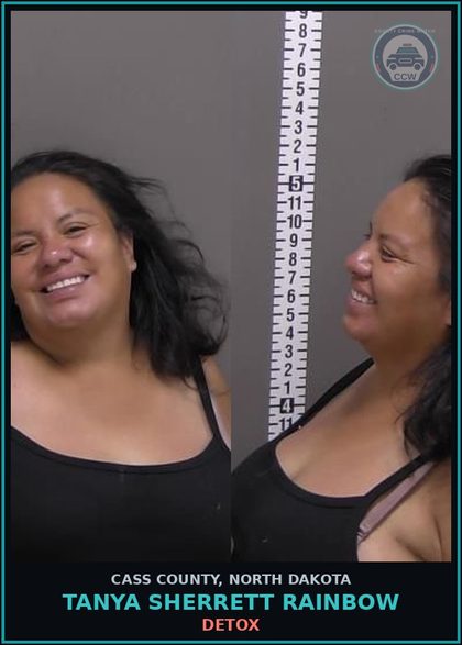CCW arrest card for Tanya Sherrett Rainbow in Cass County: DETOX