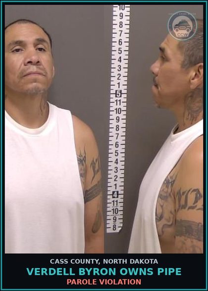CCW arrest card for Verdell Byron Owns Pipe in Cass County: PAROLE VIOLATION