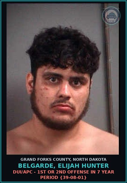 CCW arrest card for Belgarde, Elijah Hunter in Grand Forks County: Fleeing a Police Officer - Driver of Vehicle - Subsequent Offense {}
