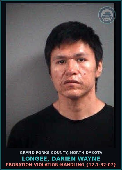 CCW arrest card for Longee, Darien Wayne in Grand Forks County: Probation Violation-Handling {12.1-32-07}