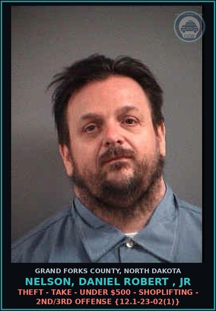 CCW arrest card for Nelson, Daniel Robert , Jr in Grand Forks County: Probation Violation-Handling {12.1-32-07}