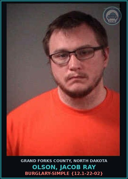 CCW arrest card for Olson, Jacob Ray in Grand Forks County: Domestic Violence Assault - Bodily Injury {12.1-17-01.2(2)(a)}