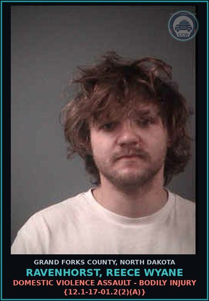 CCW arrest card for Ravenhorst, Reece Wyane in Grand Forks County: Probation Violation-Handling {12.1-32-07}