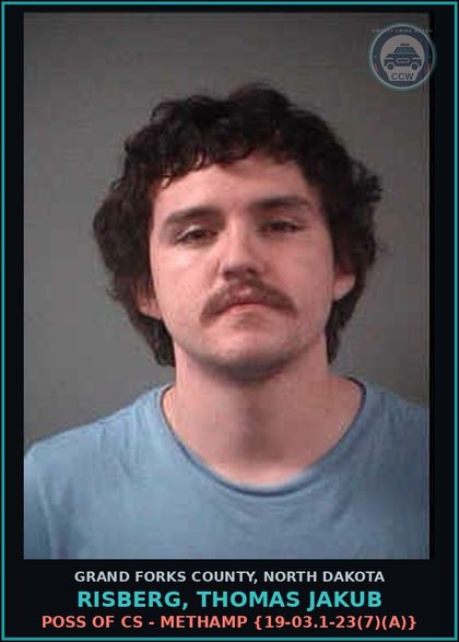 CCW arrest card for Risberg, Thomas Jakub in Grand Forks County: Probation Violation-Handling {12.1-32-07}