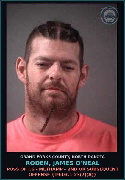 CCW arrest card for Roden, James O'Neal in Grand Forks County: Probation Violation-Handling {12.1-32-07}