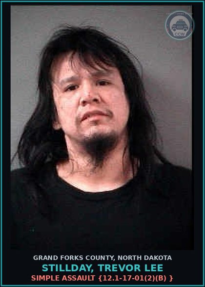 CCW arrest card for Stillday, Trevor Lee in Grand Forks County: Simple Assault {12.1-17-01(2)(b) }