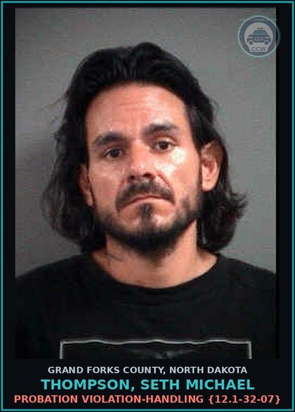 CCW arrest card for Thompson, Seth Michael in Grand Forks County: Probation Violation-Handling {12.1-32-07}