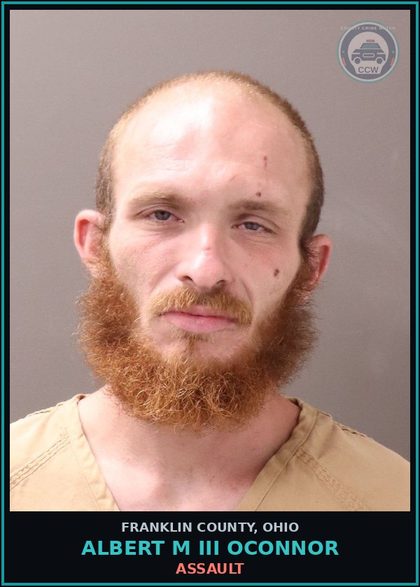 CCW arrest card for Albert M Iii Oconnor in Franklin County: ASSAULT