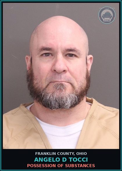CCW arrest card for Angelo D Tocci in Franklin County: POSSESSION OF DRUGS