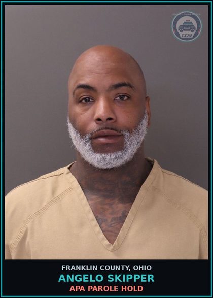 CCW arrest card for Angelo Skipper in Franklin County: APA PAROLE HOLD
