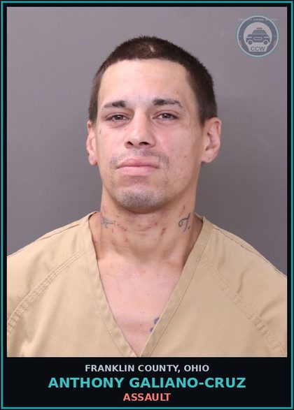 CCW arrest card for Anthony Galiano-Cruz in Franklin County: ASSAULT