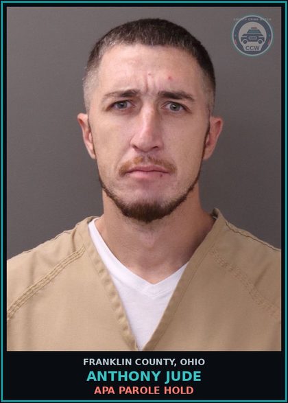 CCW arrest card for Anthony Jude in Franklin County: APA PAROLE HOLD