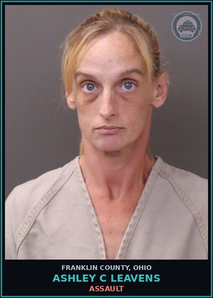 CCW arrest card for Ashley C Leavens in Franklin County: ASSAULT