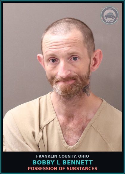 CCW arrest card for Bobby L Bennett in Franklin County: POSSESSION OF DRUGS