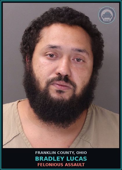 CCW arrest card for Bradley Lucas in Franklin County: FELONIOUS ASSAULT