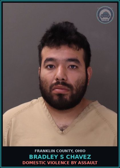 CCW arrest card for Bradley S Chavez in Franklin County: DOMESTIC VIOLENCE BY ASSAULT